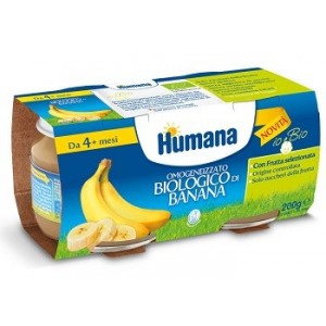 Humana Omogeneizzato Banana Biologico 2 Vasetti 100 G